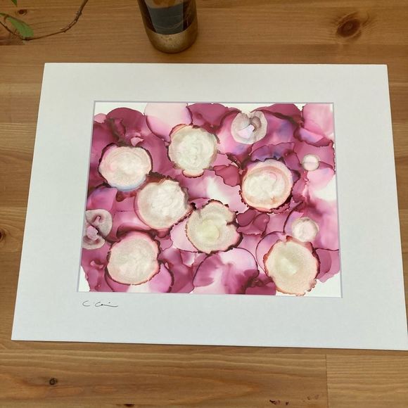 Artisan Other - New Original Signed Artwork Alcohol Ink on Paper